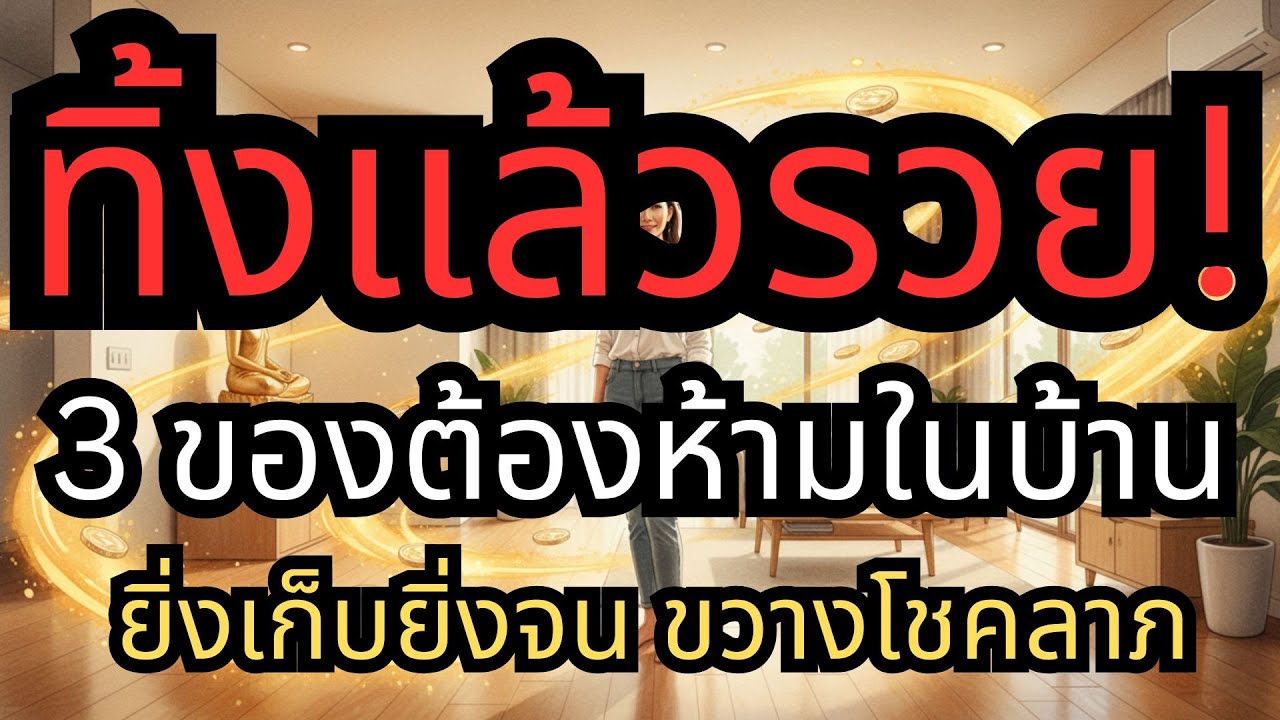 ทิ้งก่อนจะจน! 3 สิ่งอัปมงคลขวางโชคลาภ จัดบ้านใหม่ให้เงินไหลเข้าไม่ขาดสาย เคล็ดลับฮวงจุ้ยเรียกทรัพย์