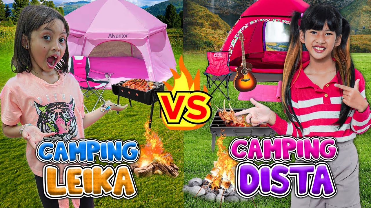 DISTA VS LEIKA CAMPING DI TENGAH HUTAN😱!! SAMPE MASAK MAKANAN GOSONG🤭 #viralvideo #trending