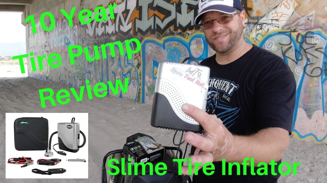 Favorite Small Portable Tire Pump For Motorcycle Riders: 10 Year Slime Tyre Inflator Review