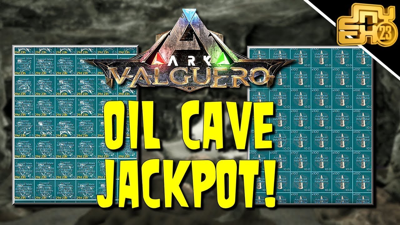 OIL CAVE RAID CRYO DINO JACKPOT!! - Ark PvP Valguero