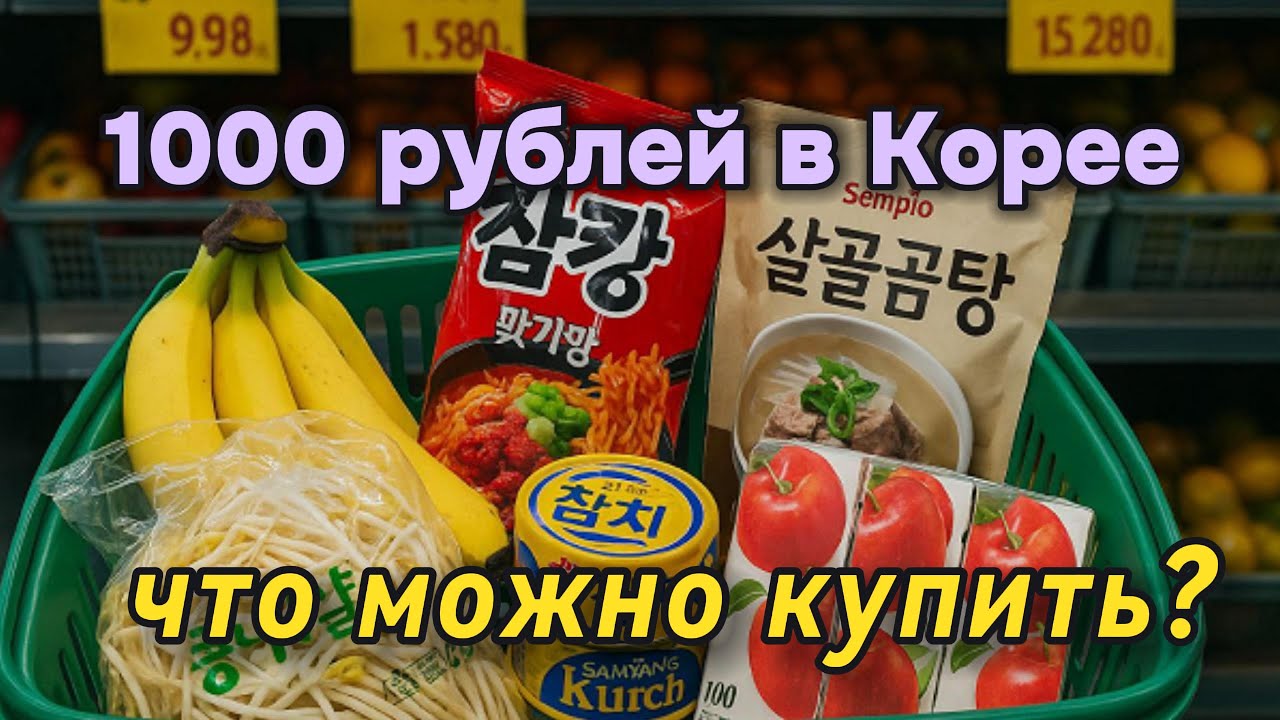 Что можно купить на 1000 рублей в Корее? Ты удивишься! 🇰🇷🛒