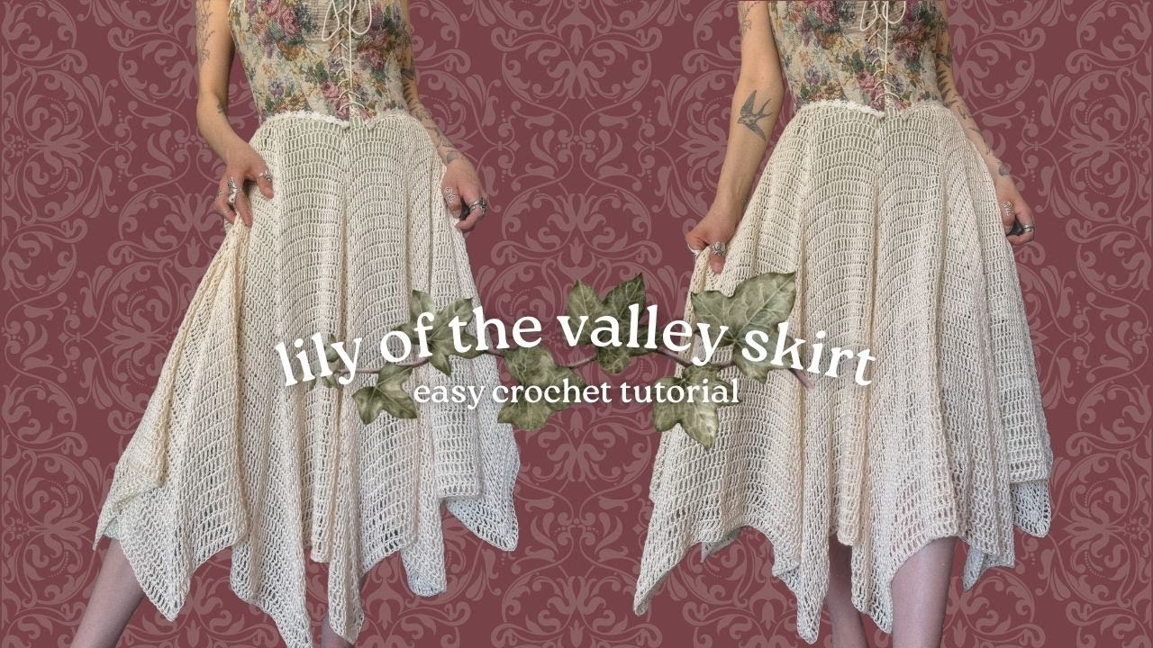 lily of the valley crochet skirt 🧚🏼 - for ALL sizes | beginner crochet tutorial