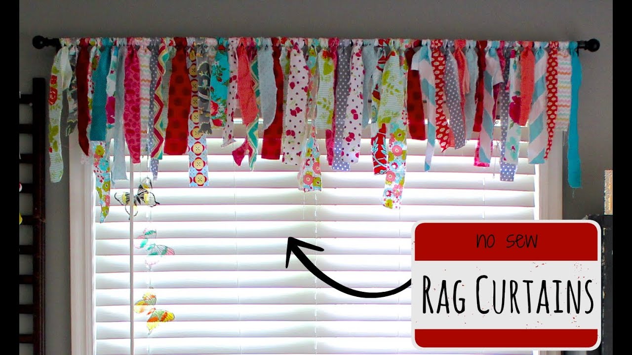 No Sew Rag Curtains