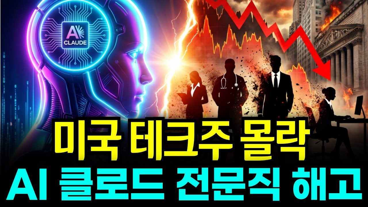 미국 테크주 하락, AI '클로드 코워크'에 전문직 모두 해고, 전문직에 불어올 재앙