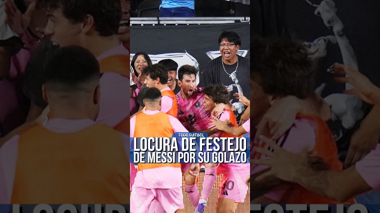La incre&iacute;ble locura de Leo Messi festejando su gol 😍#leomessi #messi #intermiami #futbol