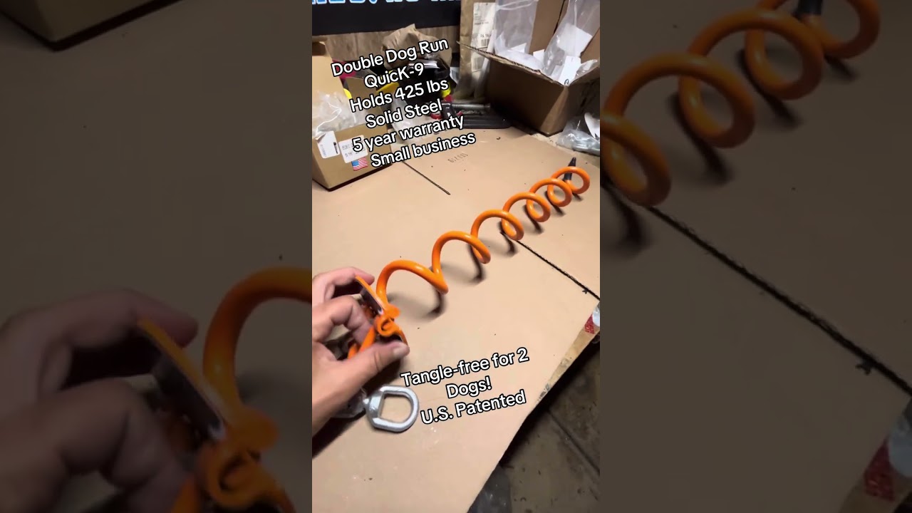Tangle-free Dog Tie Out and TWO Do g Tie Out Stake in ONE! 