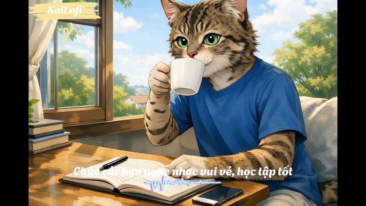 Nhạc lofi học tập , Thư giản, học bài cùng mèo Kai🐱🐱