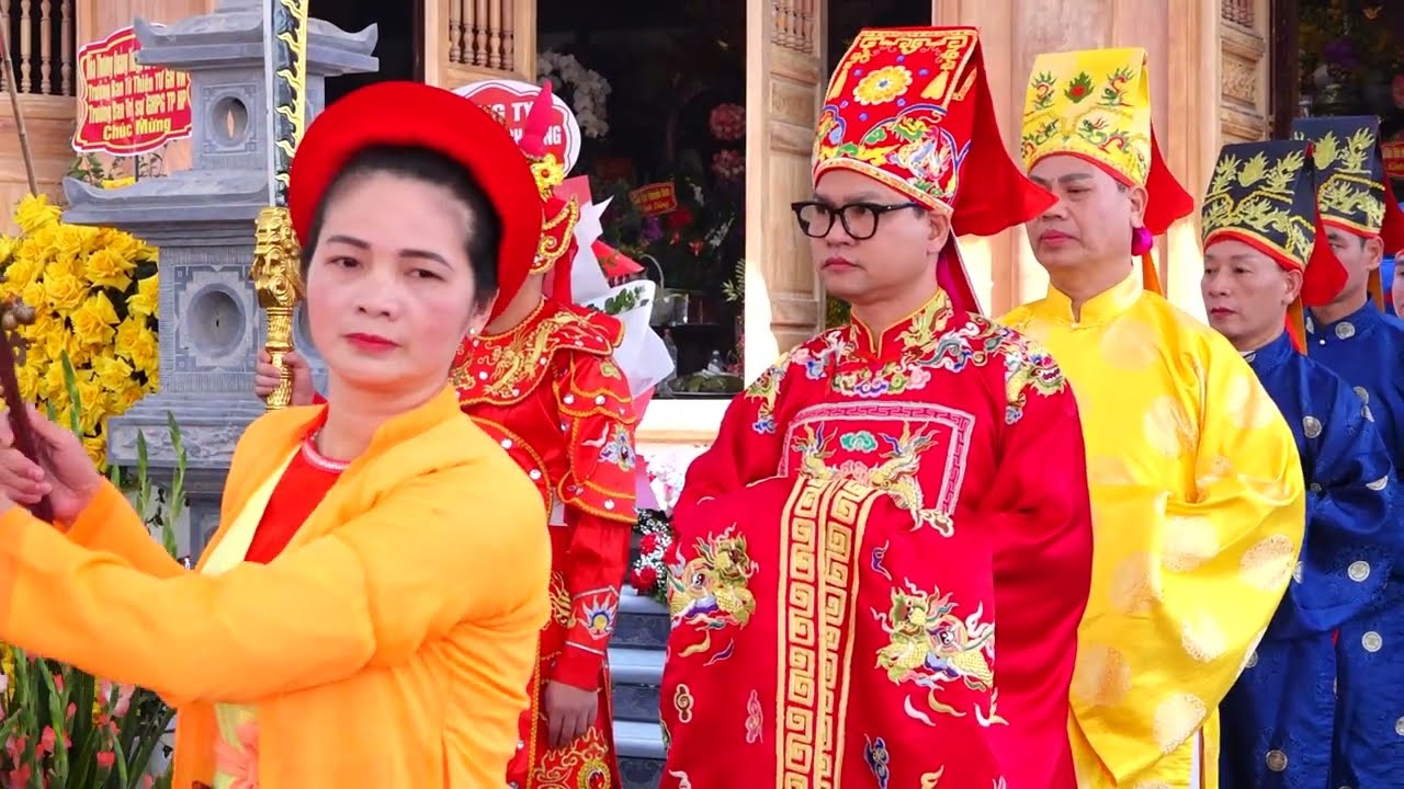 ĐOÀN TẾ NAM QUAN ĐỀN MẪU TIÊN LA- THÁI BÌNH, TẾ THẦN HOÀNG LÀNG TRONG LỄ KHÁNH THÀNH ĐÌNH NHU THƯỢNG