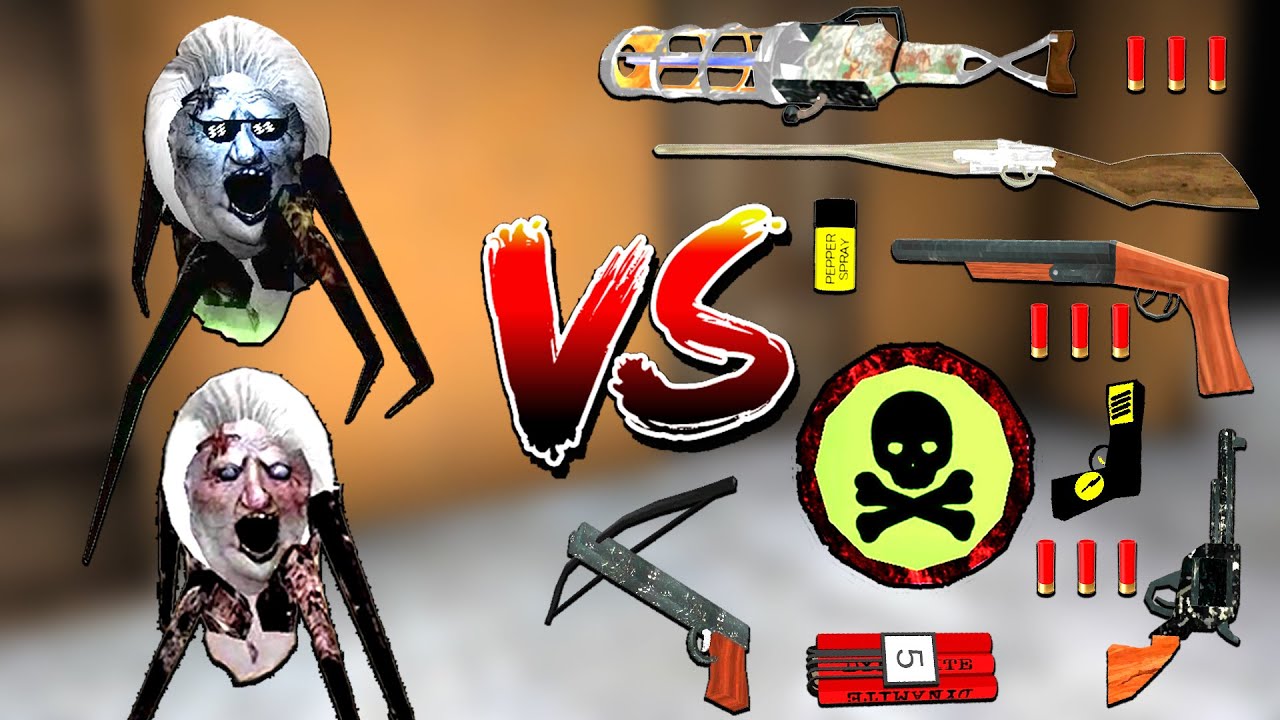 All New Weapons Vs Spider Mom In The Twins Remake Family With Granny Remake Family
