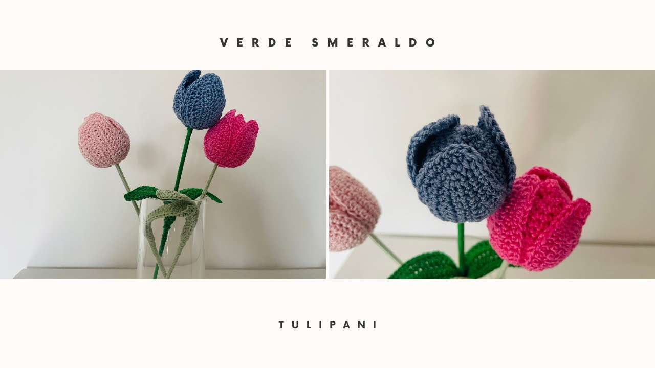 TUTORIAL TULIPANI 🌷 || Come fare stupendi tulipani all'uncinetto