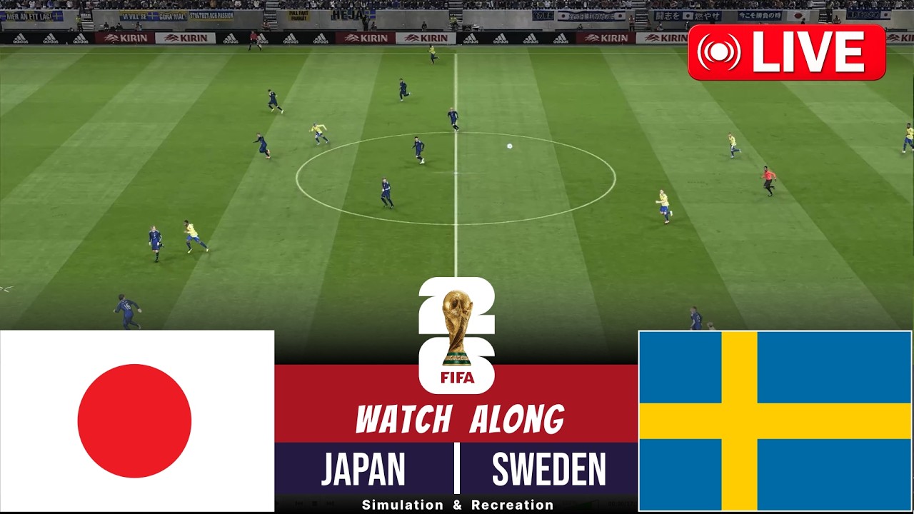 🔴 LIVE : Japan vs Sweden | FIFA World Cup 2026 I Full Match Streaming | Video Game Simulation
