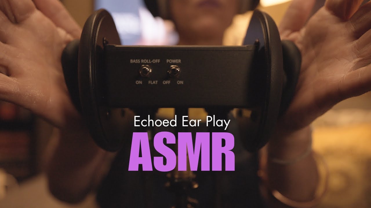 ASMR | Dreamy Echoed Ear Play | Delicate Taps | Slight Frenchie Snore | Headphones| No Talking #asmr