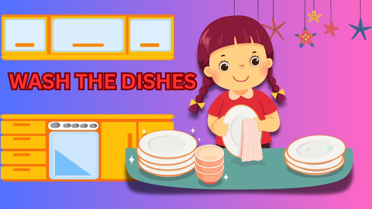 WASH THE DISHES - Fun Preschool Rhymes & Songs for Kids