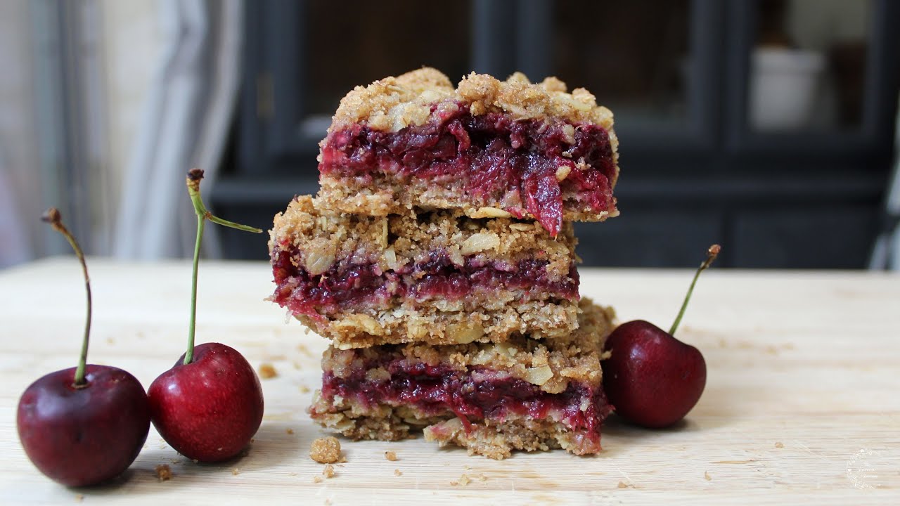 Sweet Cherry Oat Bars Recipe | The Sweetest Journey