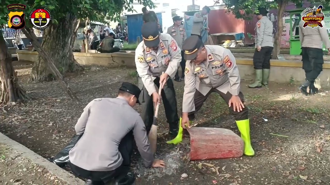 Kapolres dan Forkopimda Pohuwato Mengelar Gerakan Indonesia ASRI di Lapangan Ormas Marisa