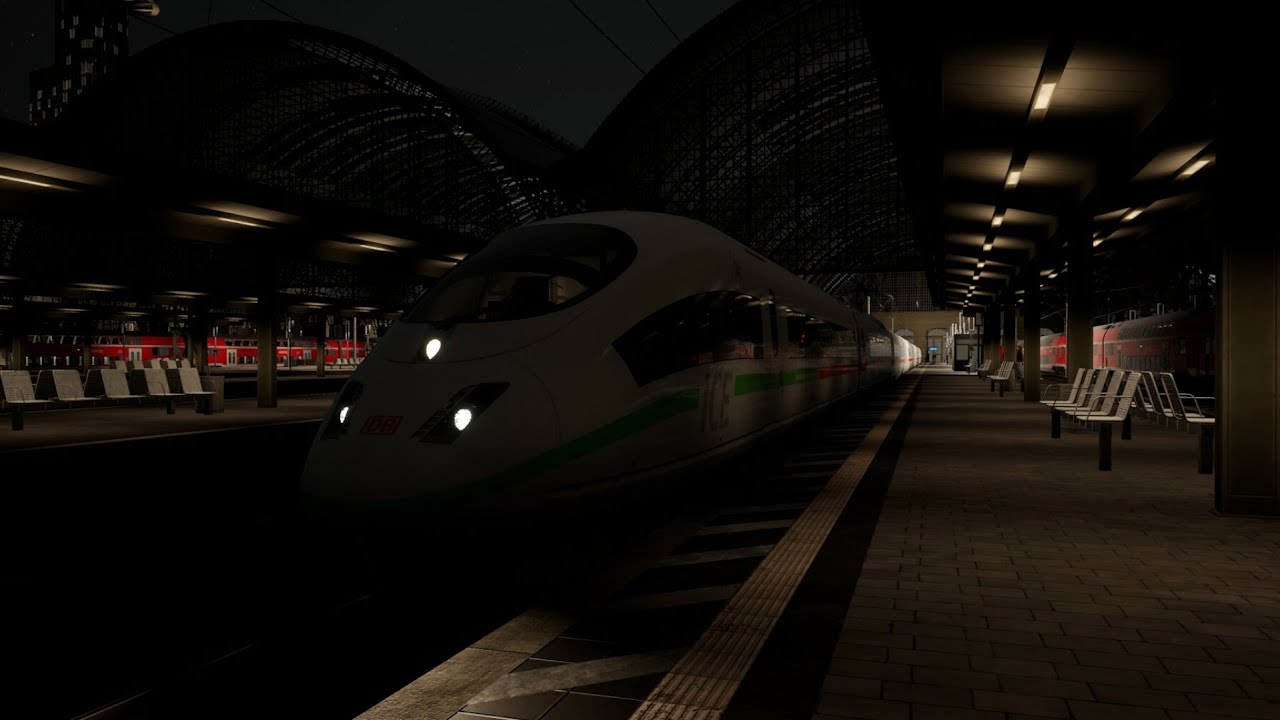 TSW5 Gameplay, Frankfurt - Frankfurt Flughafen Nachts im ICE 3!