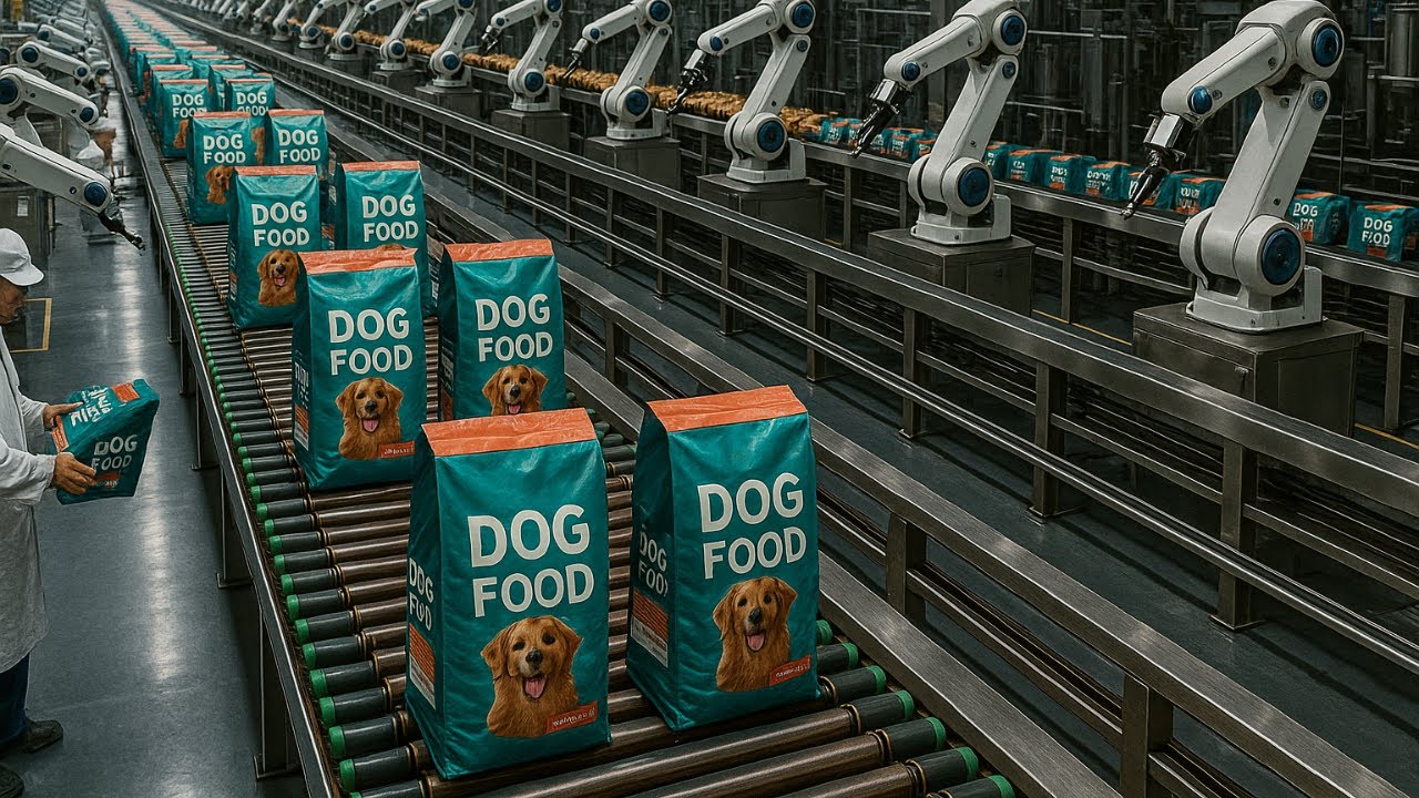 Inside a Modern Dog Food Factory: From Raw Meat to Kibble (Full Process)