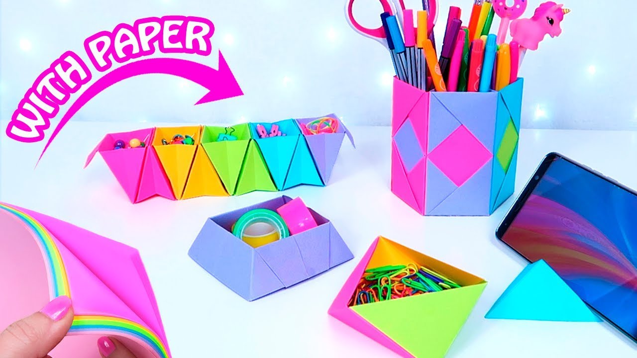 5 DIY DESK ORGANIZER Back to School