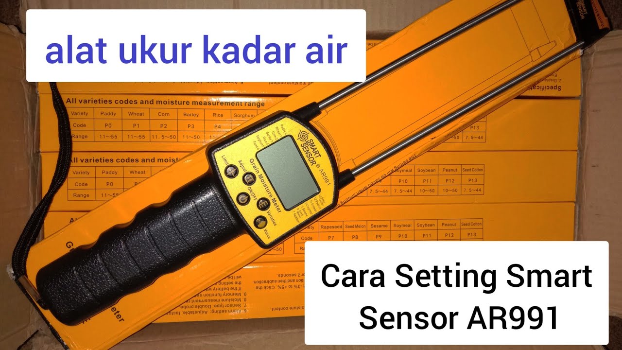 LENGKAP_Cara Menyetel dan Menggunakan Smart Sensor Alat Ukur Kadar Air Grain Moisture Metere AR991