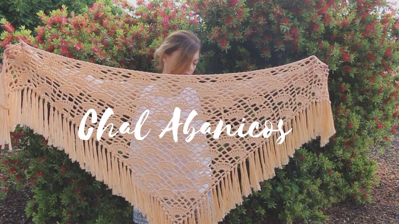 CHAL DE ABANICOS A CROCHET I Cucaditas de saluta