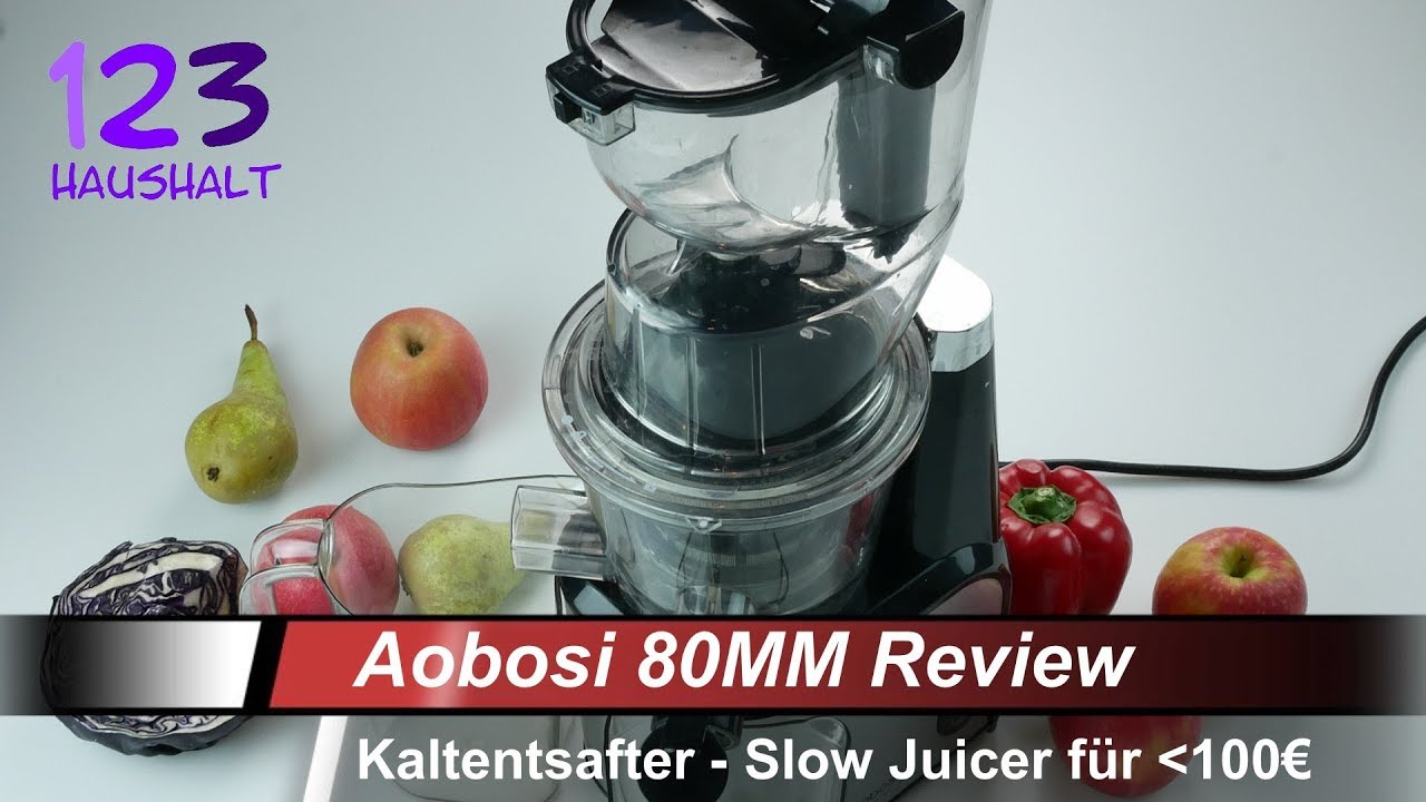 Aobosi 80 MM - Slow Juicer mit großen Einlaufstutzen 99,99€ [DEUTSCH]