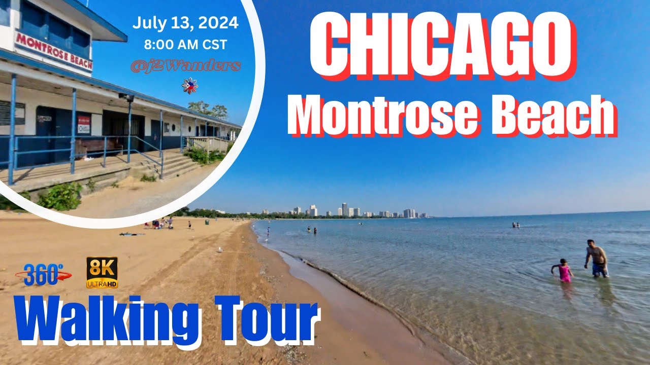 360 8K VR - Chicago Montrose Beach Walking Tour