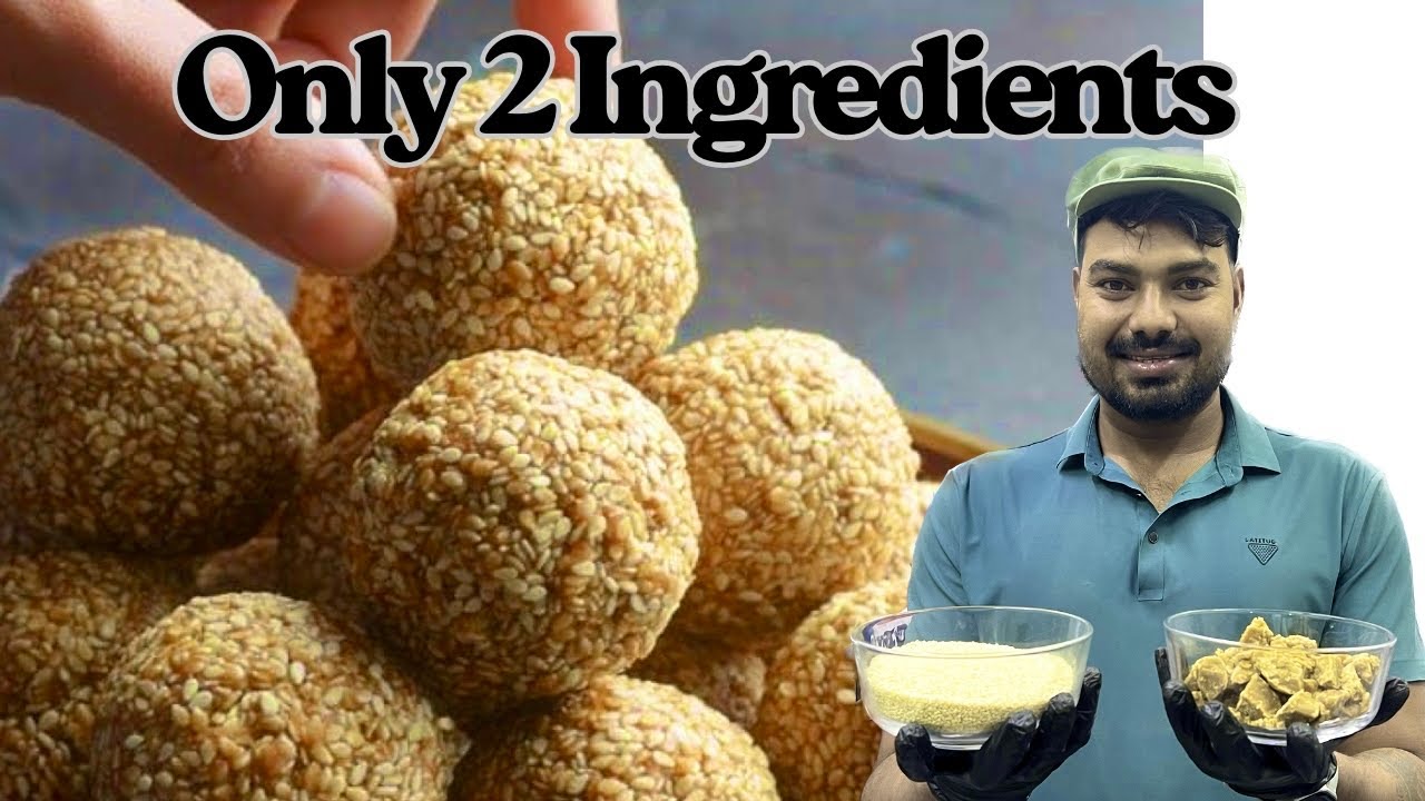 Ony 2-Ingredient Winter Sesame Seed Laddu! Quick & Simple homemade recipe! 