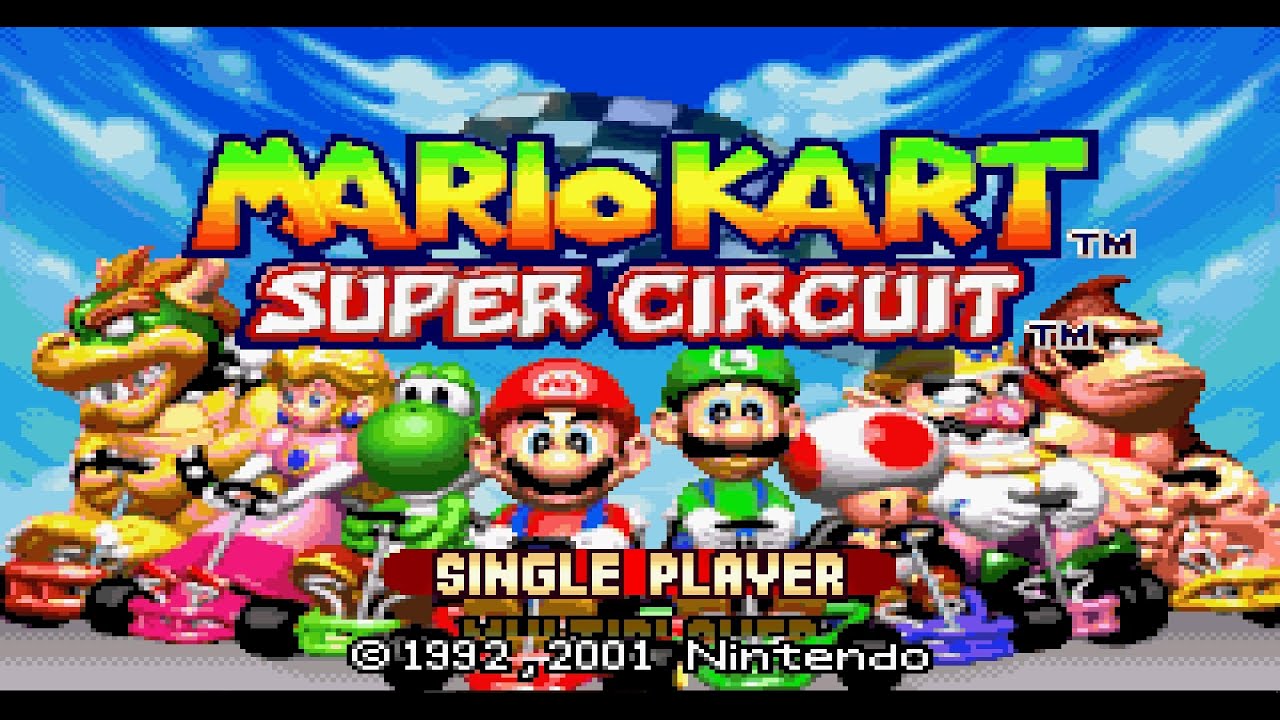 Mario Kart Super Circuit(GBA) - 50cc all Extra Tracks Races