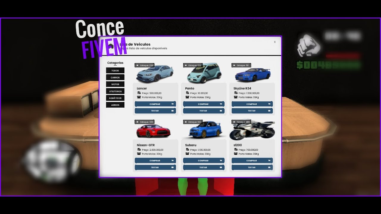 CONCESSIONARIA - TIO STEIN ESTILO FIVEM COMPLETA  [MTA/RP/GTA] - DOWNLOAD GRATIS