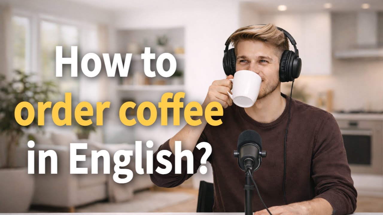 How to Order Coffee in English ☕ |  Easy English with Jake & Sam