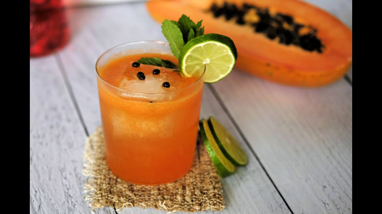 Cocktail Recipe: DELICIOUS Papaya, Tequila & Aperol Cocktail by Everyday Gourmet with Blakely