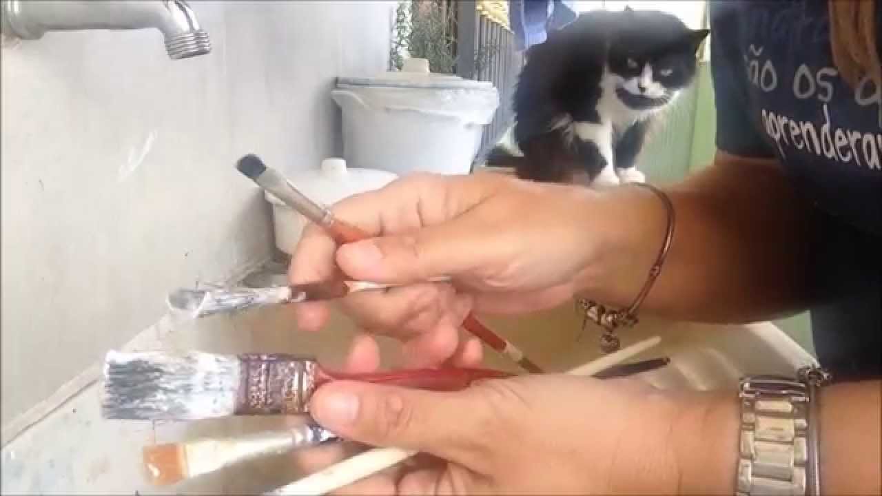 Limpeza de Pincéis (Cola), como fazer? - DIY - Estúdio Brigit