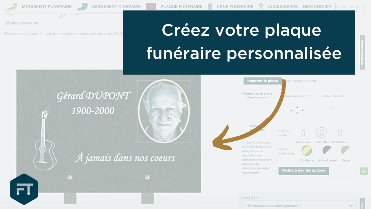 Créez votre plaque funéraire personnalisée