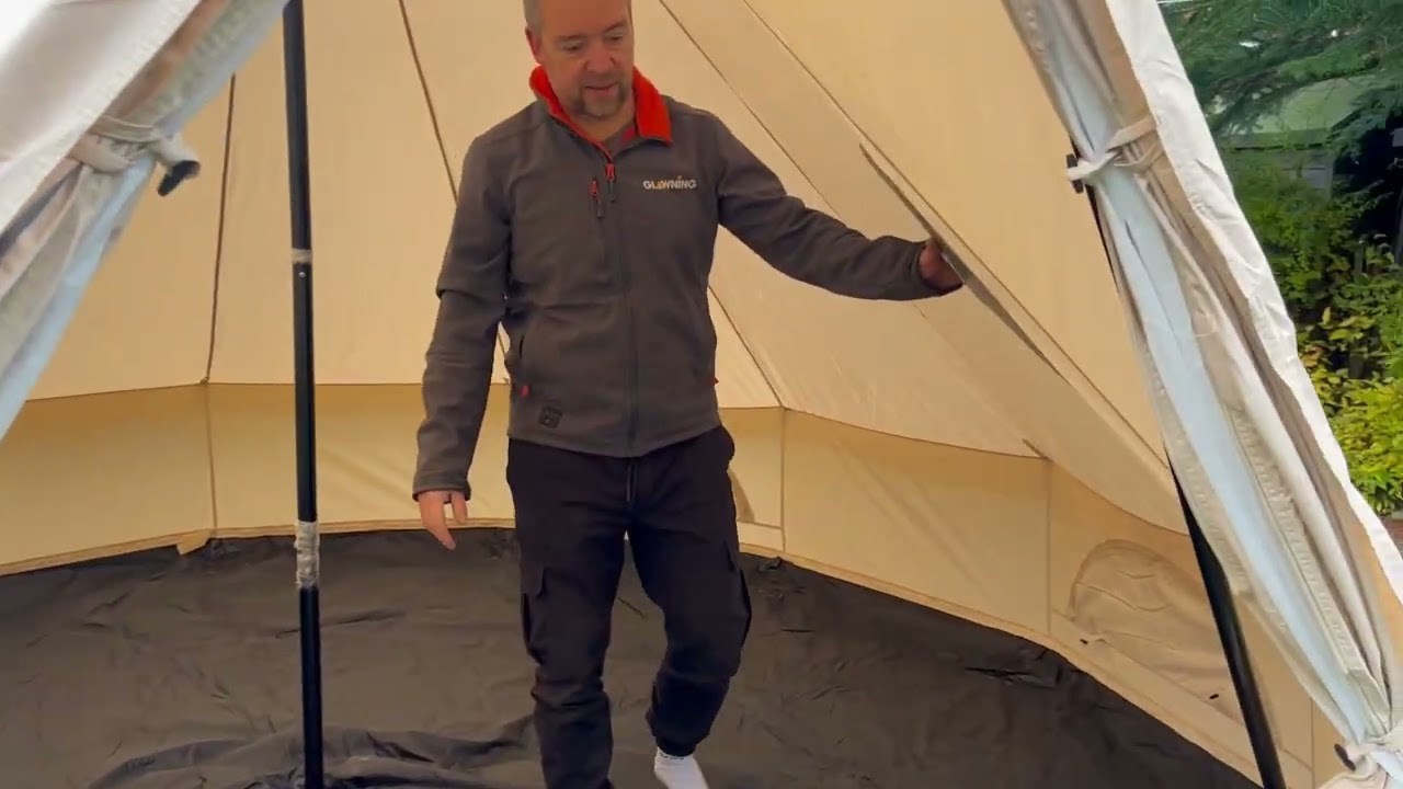 Glawning Bell Tent Full Demo featuring Connecting Canopy