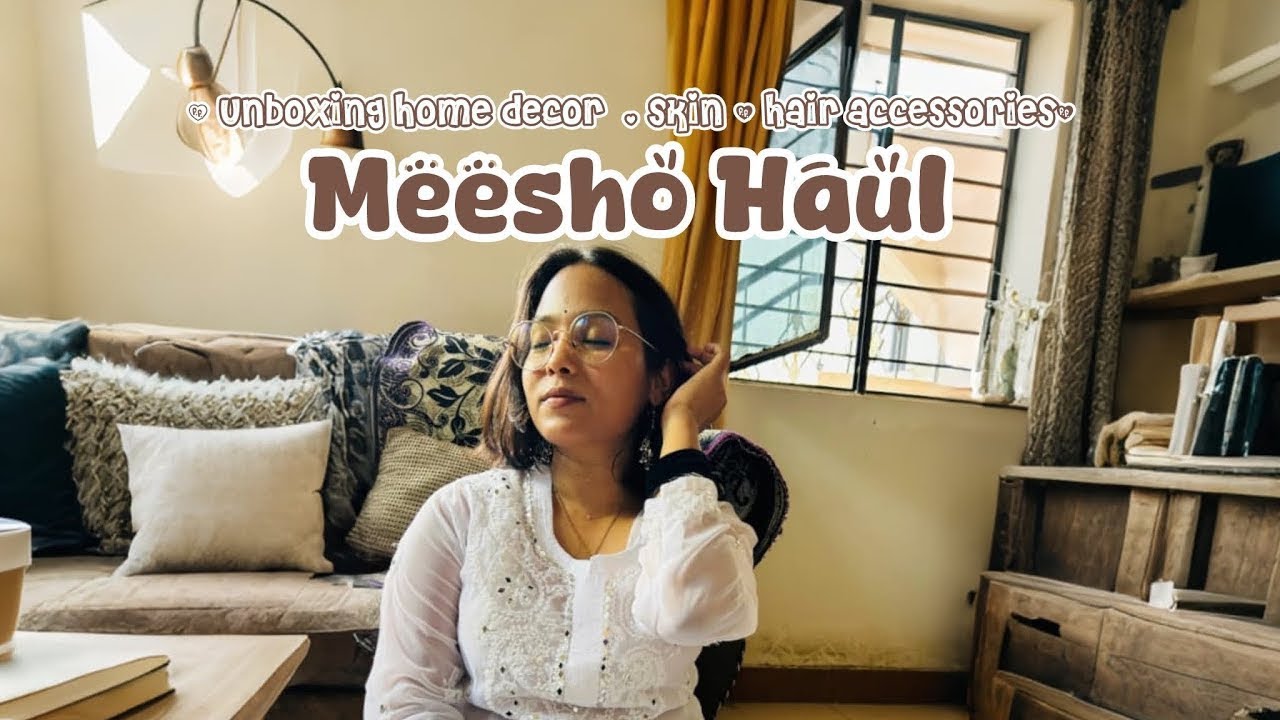 Aesthetic UNBOXING of “MEESHO Finds”✨|Decor,Ice Roller,Blackheads puff,oil control tools & More 🪷.