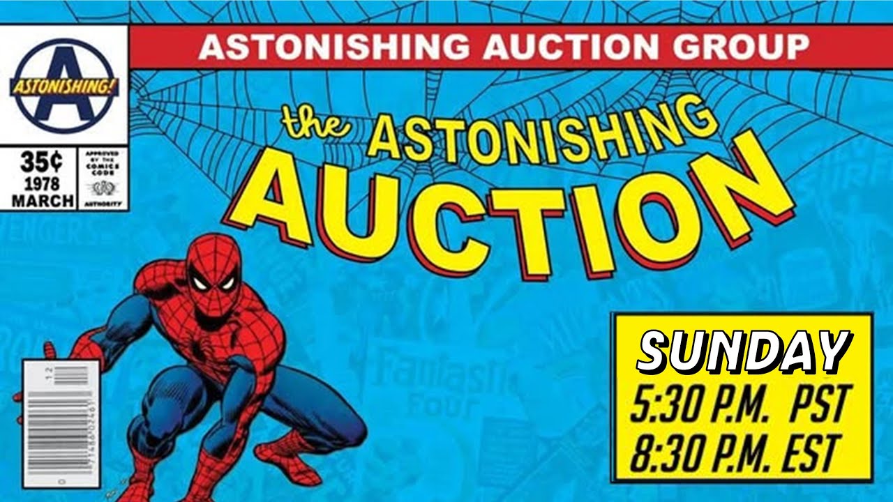 Sunday ASTONISHING AUCTION: Live Comic Book Auction (1/26/26) 8:30pm (EST)/5:30pm (PST)