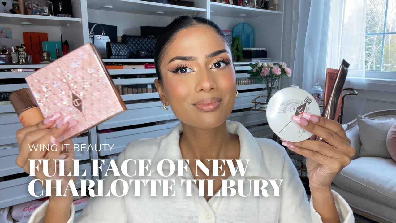 FULL FACE OF CHARLOTTE TILBURY | COMPLEXION ROUTINE | WING IT BEAUTY