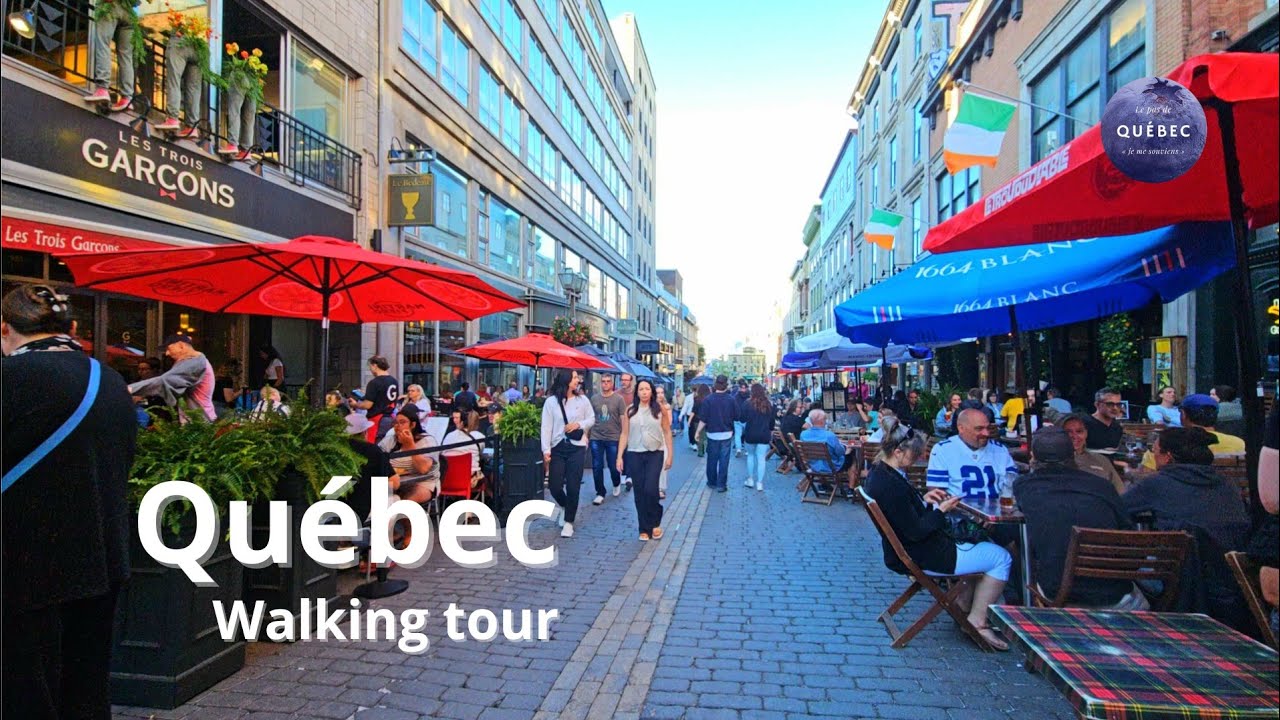 [4K] Château Frontenac | Rue Saint-Jean | Fontaine de Tourny | Weekend | Walking Tour Summer 2024