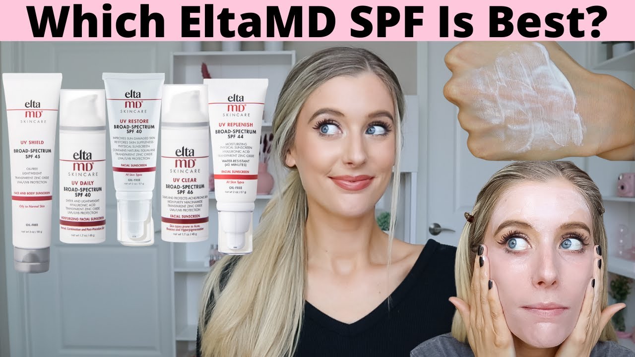 Elta MD Sunscreen Review- EltaMD UV Clear, UV Daily, UV Shield, UV Restore, UV Replenish