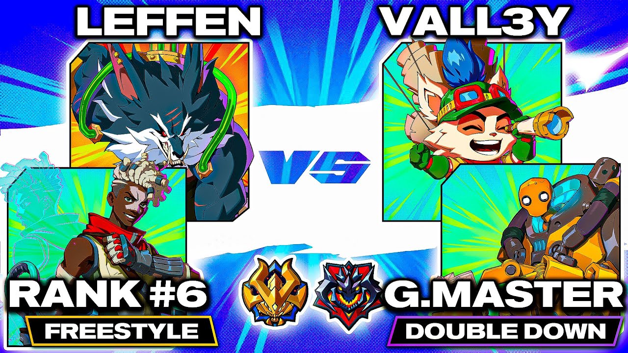 2XKO ▰ Leffen (#6) ⏳🐺 Ekko/Warwick vs Vall3y  🤖🍄 Blitz/Teemo ▰ High Level Gameplay