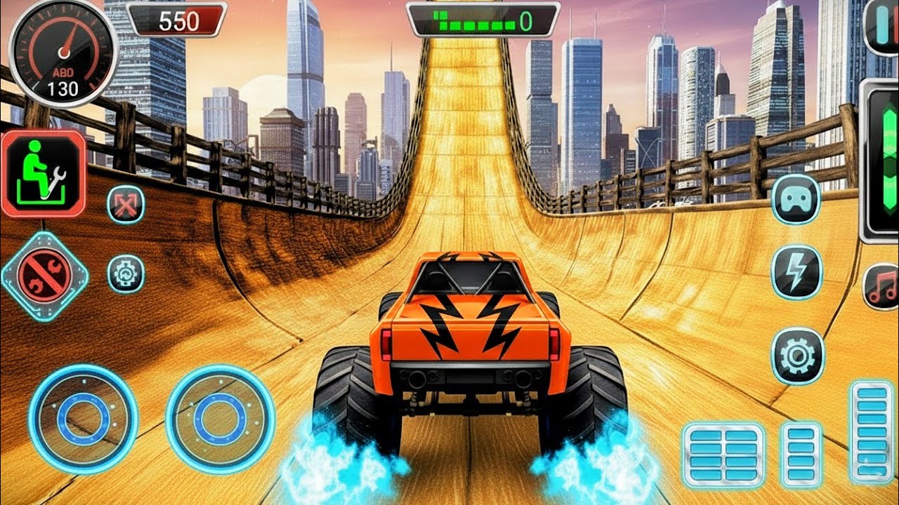 Monster Truck Extreme Stunts on Mega Ramp! 😱 | Android Gameplay Hindi