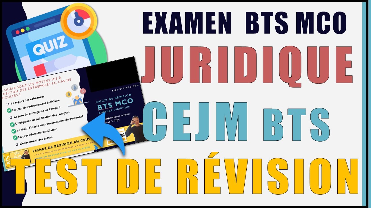 QUIZZ de Révision BTS MCO : 10 questions en CULTURE JURIDIQUE pour réussir son EXAMEN