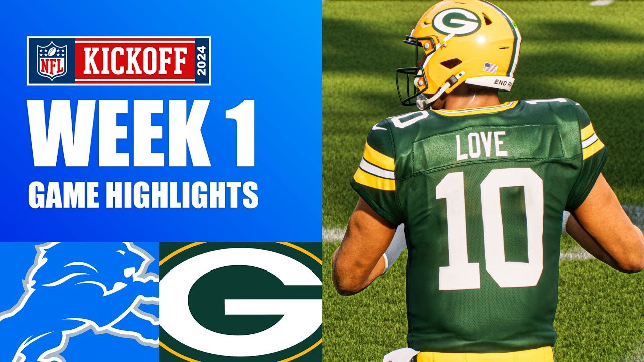Lions vs. Packers Week 1 - Madden 25 Simulation Highlights (Updated Rosters)
