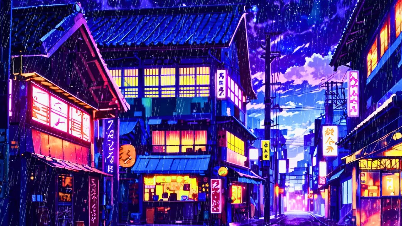 Midnight Tokyo Rain 🌧️Lofi Beats to Chill & Focus