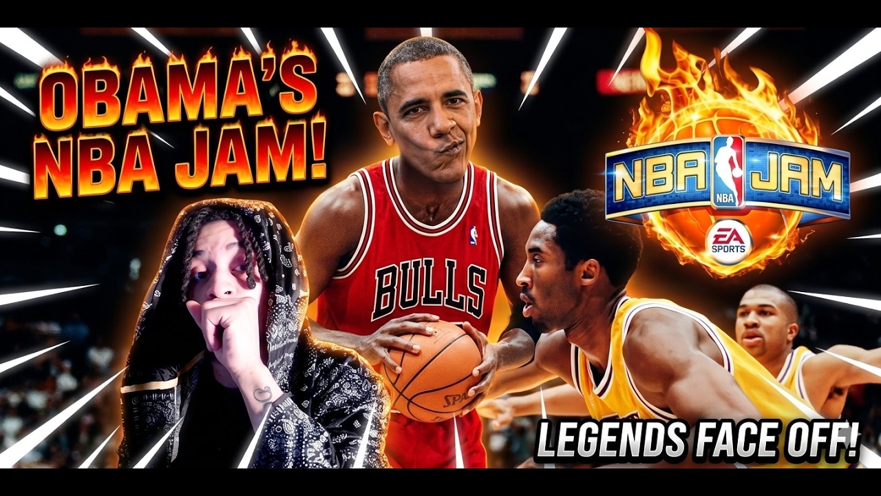 KOBE COULDNT HOLD OBAMA 😂😂😂 KOBE VS OBAMA (NBA JAM)