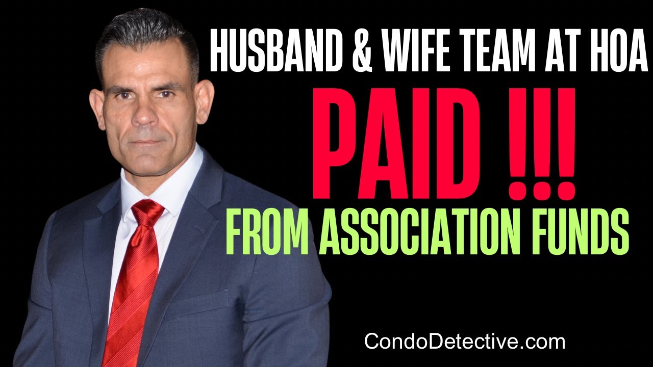 HOA President, and WIFE paid from Association Funds. How is this happening at Homeowner Associations