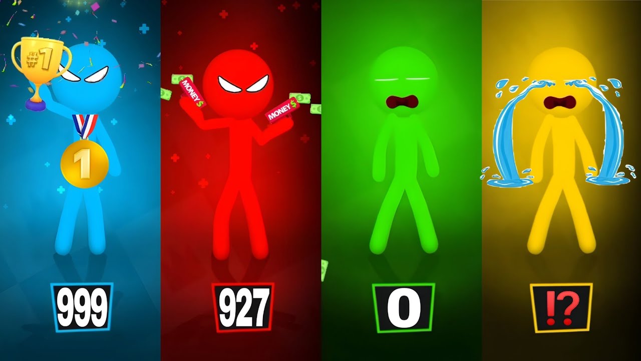 Stickman Party 1 2 3 4 Players - Tournament Cup Gameplay - MiniGames Update