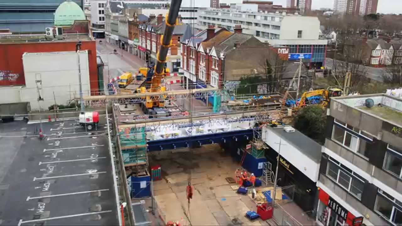 Southend on sea rail bridge replacement-Timelapse