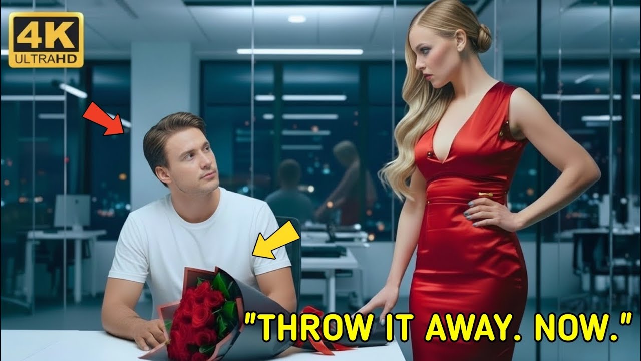 The CEO Never Noticed the Single Dad — Until Flowers on His Desk Triggered Her Jealous Rage