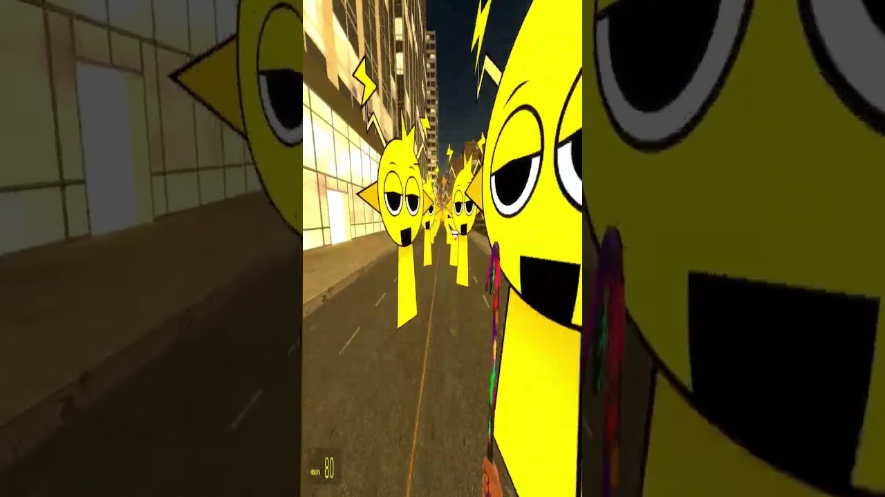 Все этапы Sprunki Mr. Sun и Retake в CITY